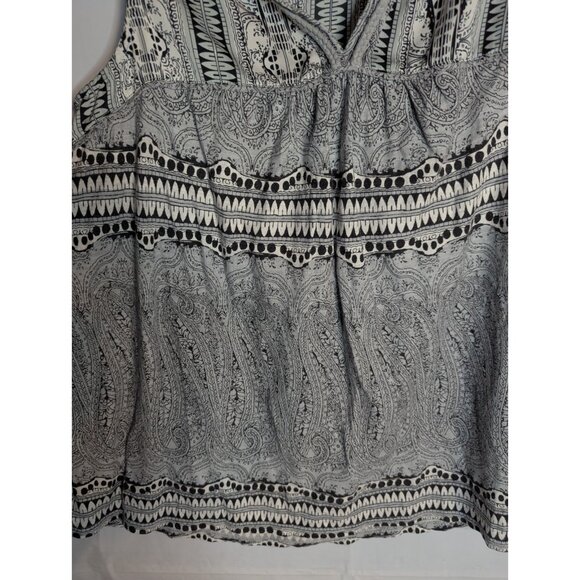 Anthropologie Akemi & Kin Geometric Babydoll Tank Top Sz S Y2K 90s Look Modal - Picture 2 of 8